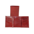 Italian Leather Tri Fold Wallet